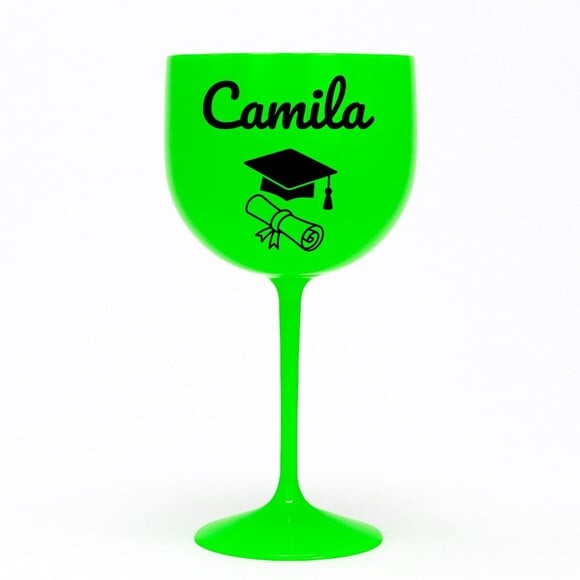 Taça Gin 580ml Formatura Personalizada com Nome Camila