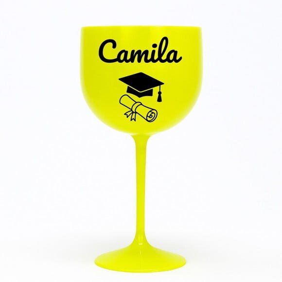 Taça Gin 580ml Formatura Personalizada com Nome Camila
