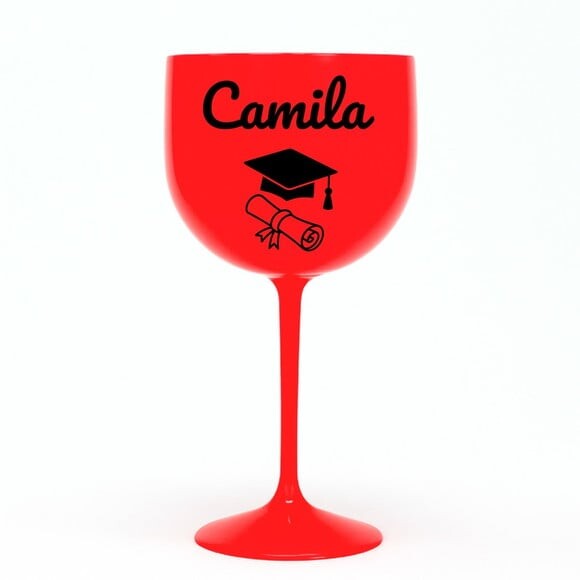 Taça Gin 580ml Formatura Personalizada com Nome Camila