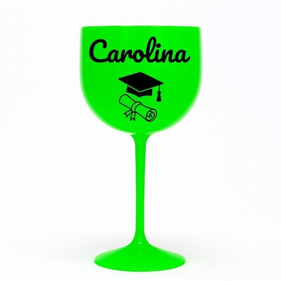 Taça Gin 580ml Formatura Personalizada com Nome Carolina