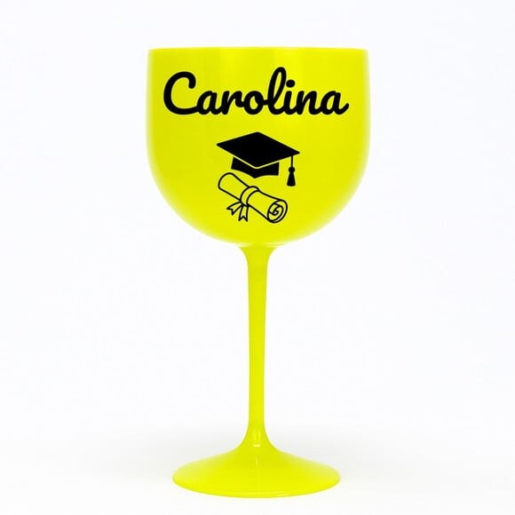 Taça Gin 580ml Formatura Personalizada com Nome Carolina