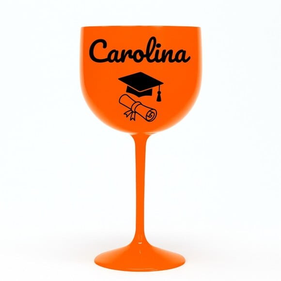 Taça Gin 580ml Formatura Personalizada com Nome Carolina
