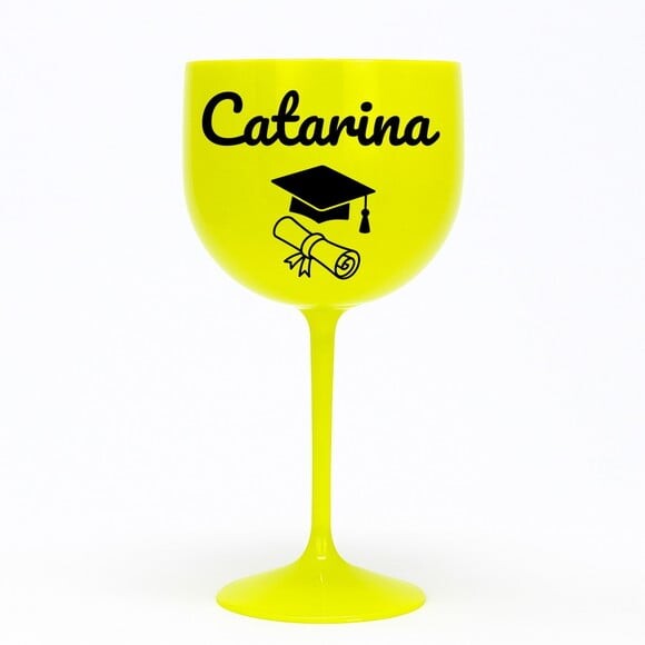 Taça Gin 580ml Formatura Personalizada com Nome Catarina