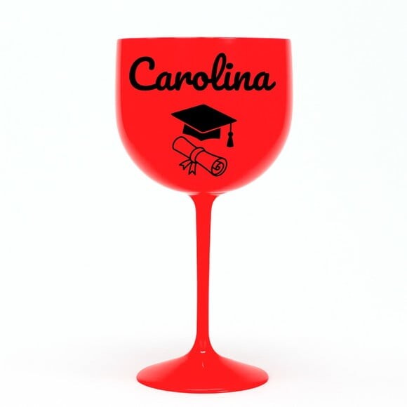 Taça Gin 580ml Formatura Personalizada com Nome Carolina