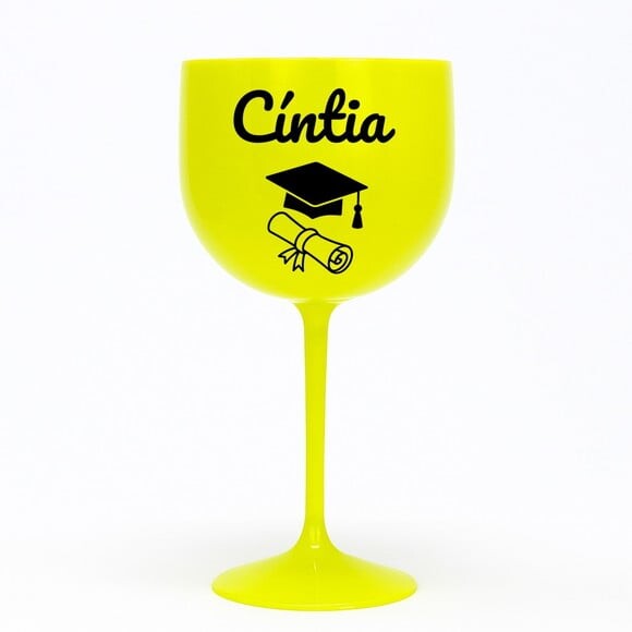 Taça Gin 580ml Formatura Personalizada com Nome Cíntia