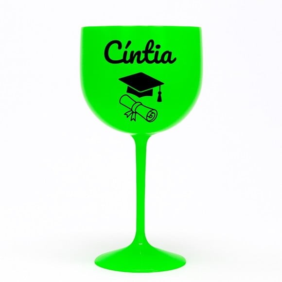 Taça Gin 580ml Formatura Personalizada com Nome Cíntia