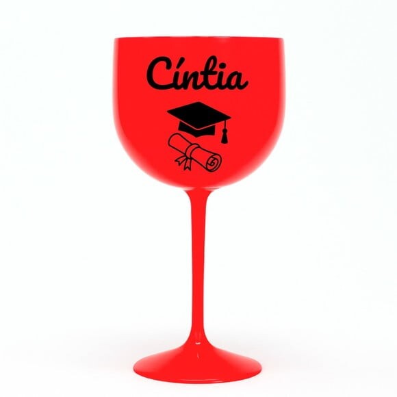 Taça Gin 580ml Formatura Personalizada com Nome Cíntia