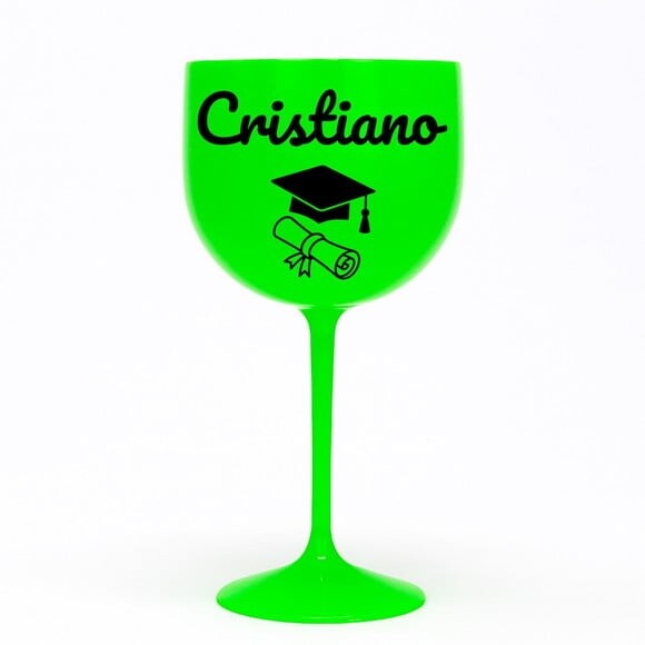 Taça Gin 580ml Formatura Personalizada com Nome Cristiano