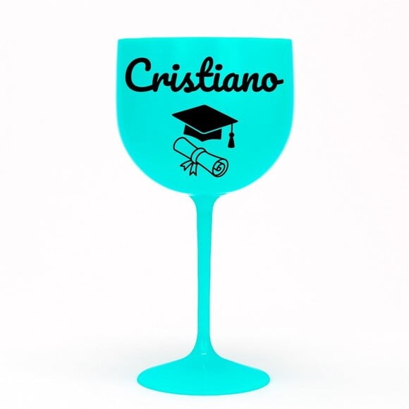 Taça Gin 580ml Formatura Personalizada com Nome Cristiano