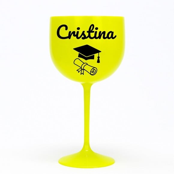 Taça Gin 580ml Formatura Personalizada com Nome Cristina