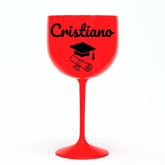Taça Gin 580ml Formatura Personalizada com Nome Cristiano