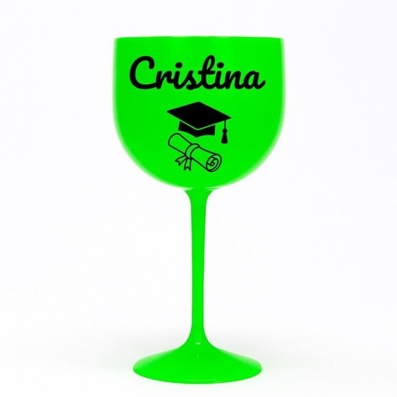 Taça Gin 580ml Formatura Personalizada com Nome Cristina
