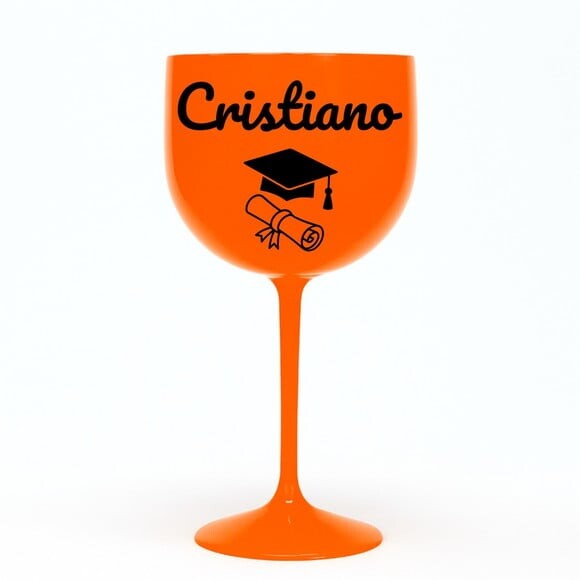 Taça Gin 580ml Formatura Personalizada com Nome Cristiano