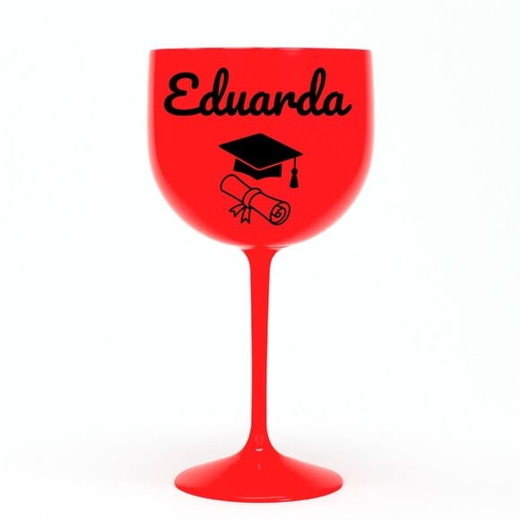 Taça Gin 580ml Formatura Personalizada com Nome Eduarda