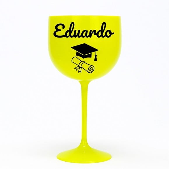 Taça Gin 580ml Formatura Personalizada com Nome Eduardo