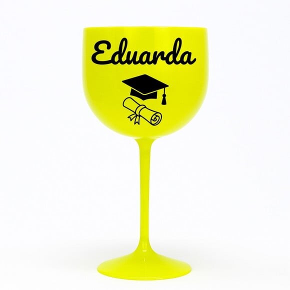 Taça Gin 580ml Formatura Personalizada com Nome Eduarda