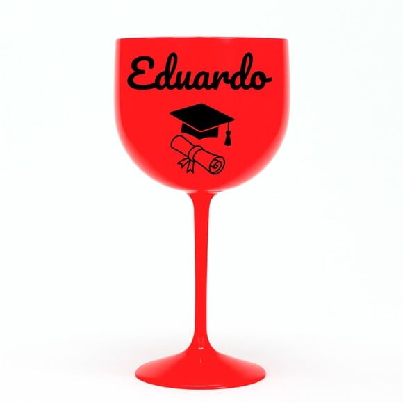 Taça Gin 580ml Formatura Personalizada com Nome Eduardo