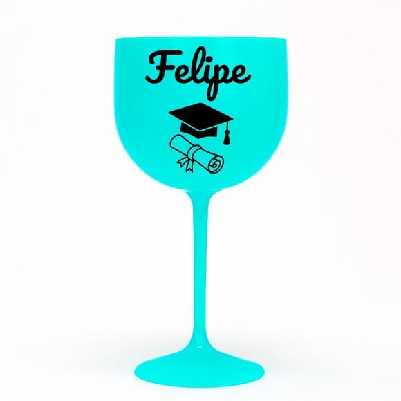 Taça Gin 580ml Formatura Personalizada com Nome Felipe