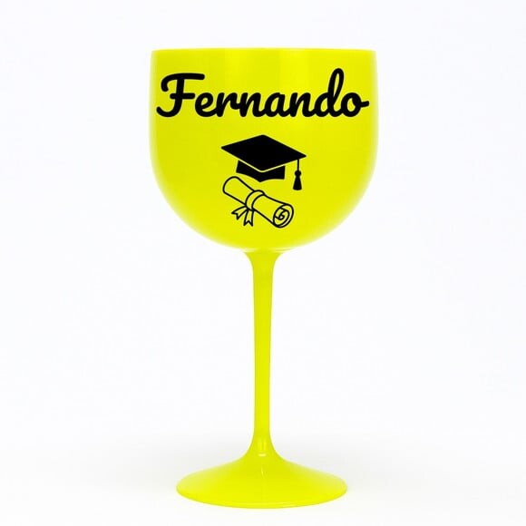 Taça Gin 580ml Formatura Personalizada com Nome Fernando