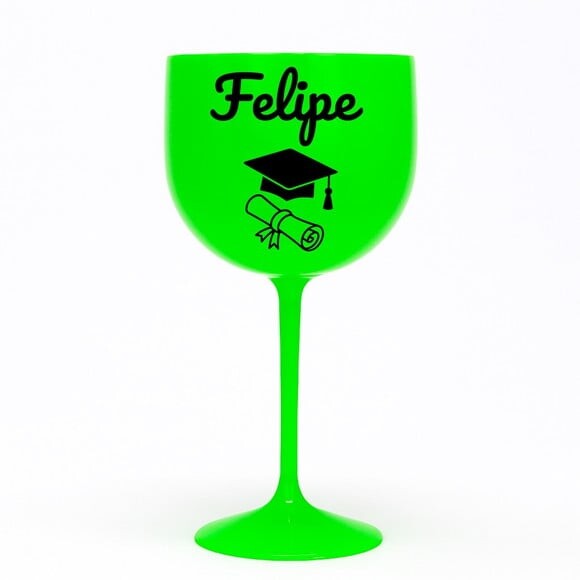 Taça Gin 580ml Formatura Personalizada com Nome Felipe