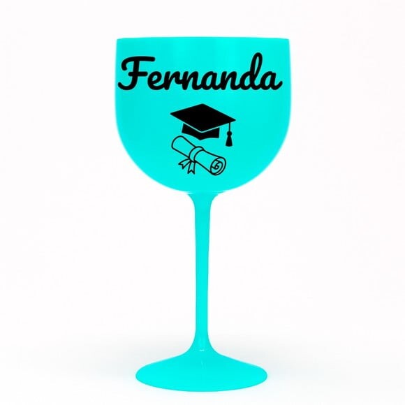 Taça Gin 580ml Formatura Personalizada com Nome Fernanda