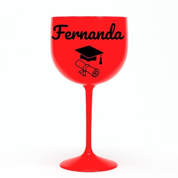 Taça Gin 580ml Formatura Personalizada com Nome Fernanda