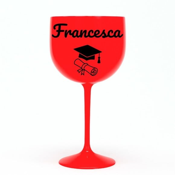 Taça Gin 580ml Formatura Personalizada com Nome Francesca