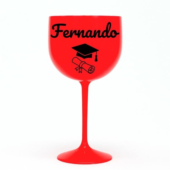 Taça Gin 580ml Formatura Personalizada com Nome Fernando