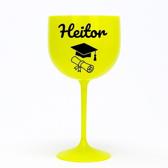 Taça Gin 580ml Formatura Personalizada com Nome Heitor