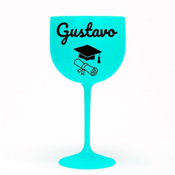 Taça Gin 580ml Formatura Personalizada com Nome Gustavo