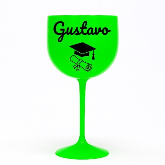 Taça Gin 580ml Formatura Personalizada com Nome Gustavo