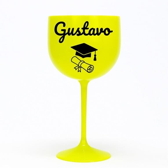 Taça Gin 580ml Formatura Personalizada com Nome Gustavo