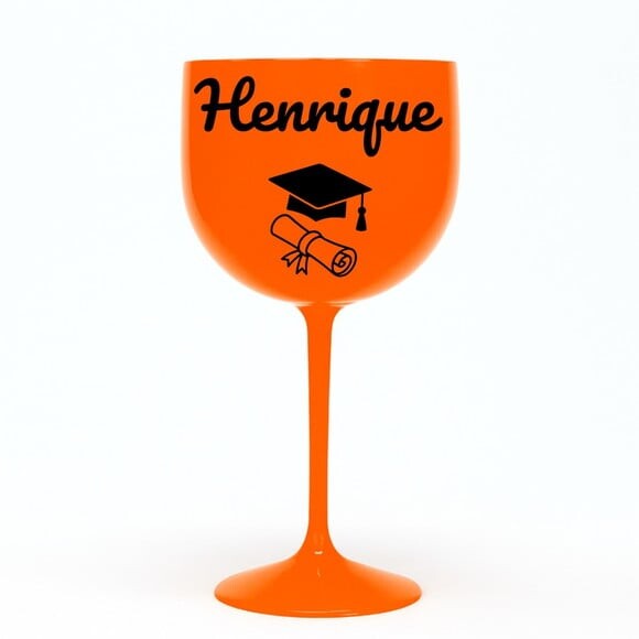 Taça Gin 580ml Formatura Personalizada com Nome Henrique