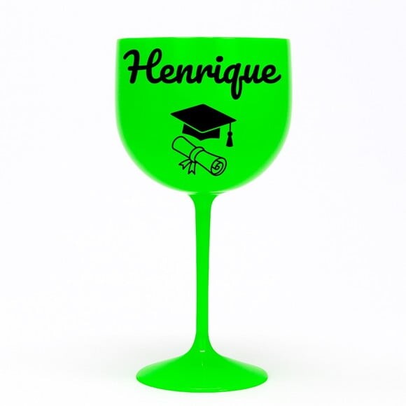 Taça Gin 580ml Formatura Personalizada com Nome Henrique