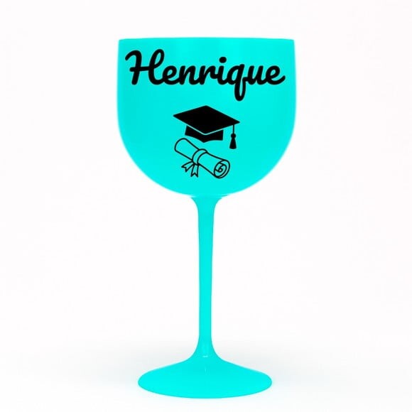Taça Gin 580ml Formatura Personalizada com Nome Henrique
