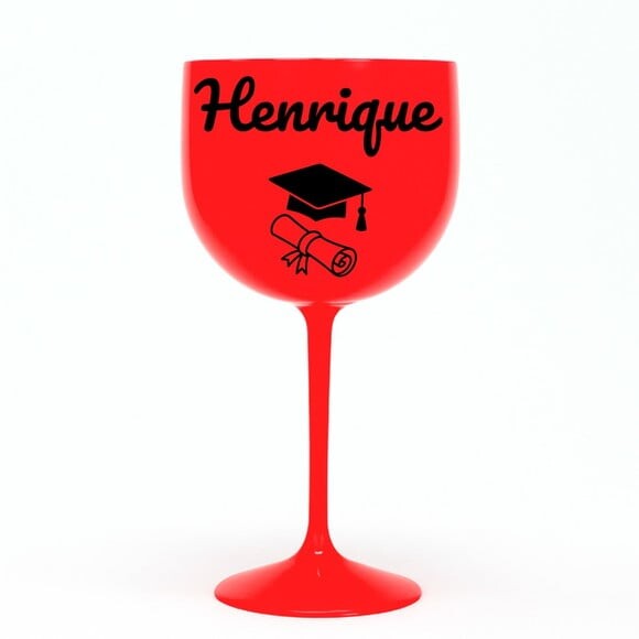Taça Gin 580ml Formatura Personalizada com Nome Henrique