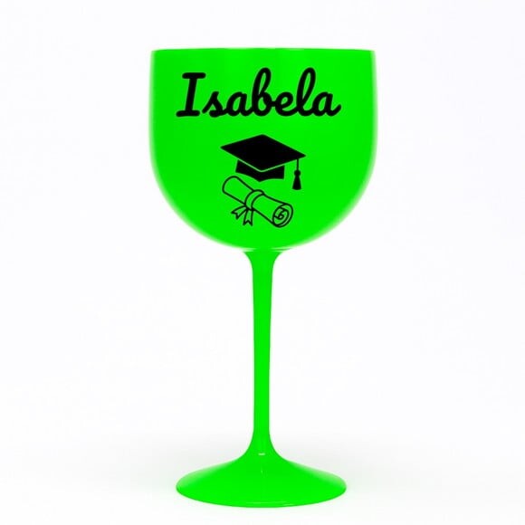 Taça Gin 580ml Formatura Personalizada com Nome Isabela