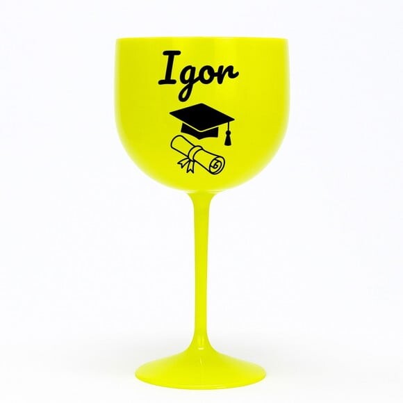 Taça Gin 580ml Formatura Personalizada com Nome Igor