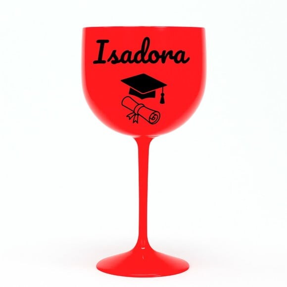 Taça Gin 580ml Formatura Personalizada com Nome Isadora