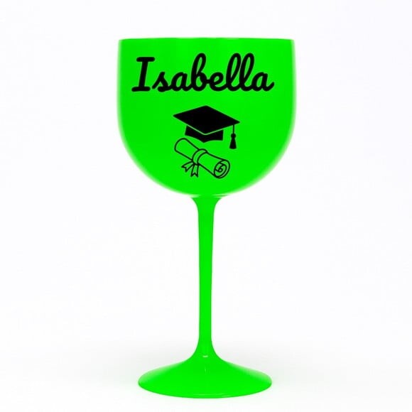 Taça Gin 580ml Formatura Personalizada com Nome Isabella