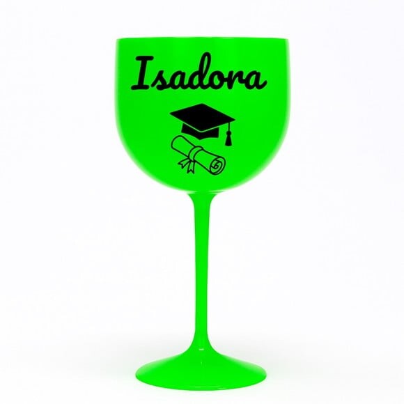 Taça Gin 580ml Formatura Personalizada com Nome Isadora
