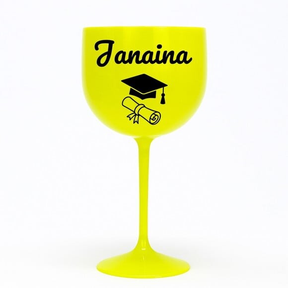 Taça Gin 580ml Formatura Personalizada com Nome Janaina