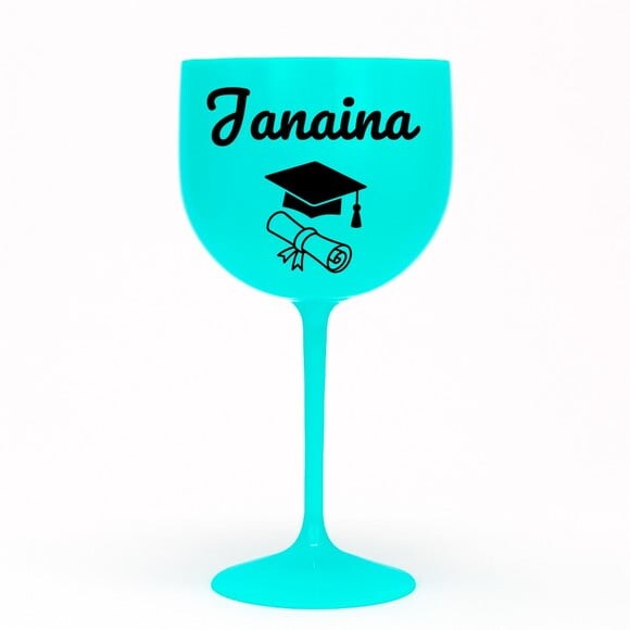 Taça Gin 580ml Formatura Personalizada com Nome Janaina