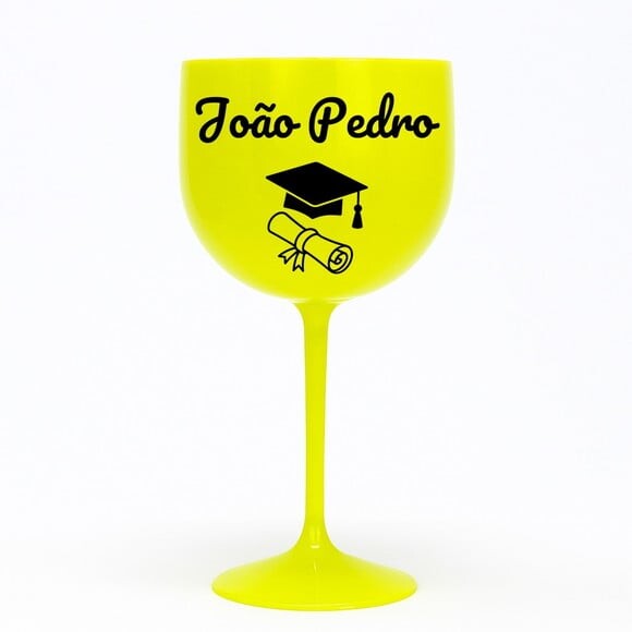 Taça Gin 580ml Formatura Personalizada com Nome João Pedro