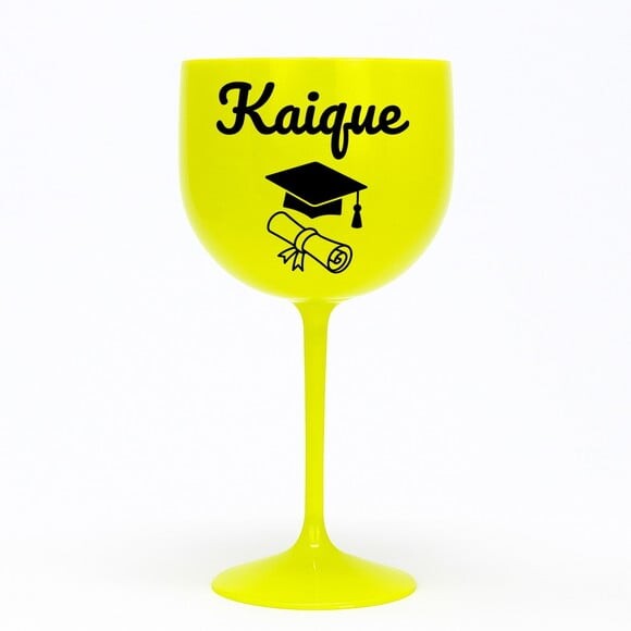 Taça Gin 580ml Formatura Personalizada com Nome Kaique