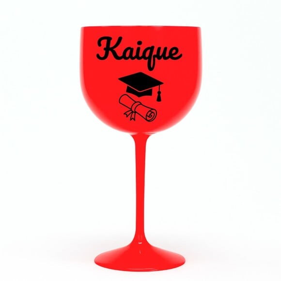 Taça Gin 580ml Formatura Personalizada com Nome Kaique