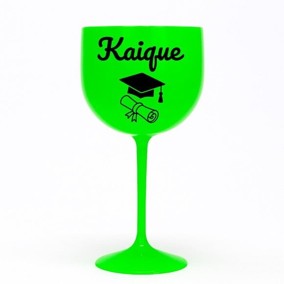 Taça Gin 580ml Formatura Personalizada com Nome Kaique
