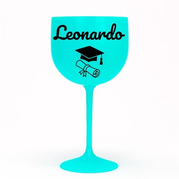 Taça Gin 580ml Formatura Personalizada com Nome Leonardo