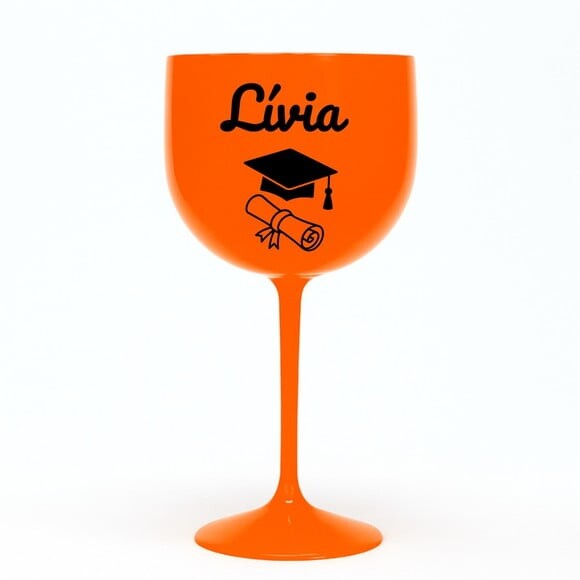 Taça Gin 580ml Formatura Personalizada com Nome Lívia