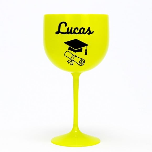 Taça Gin 580ml Formatura Personalizada com Nome Lucas